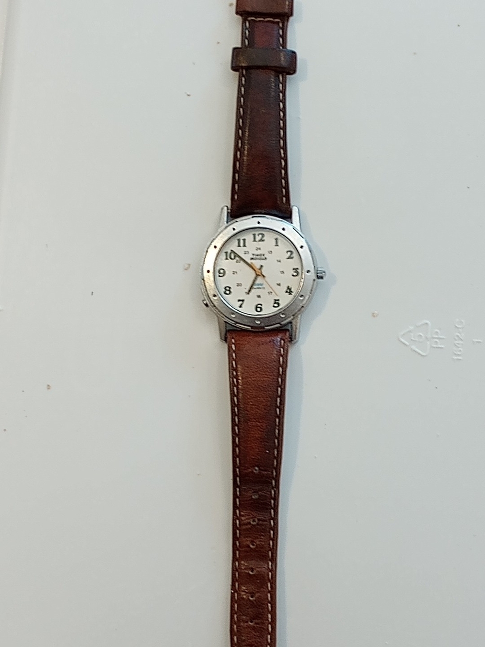 Timex Brown Leather Strap Analog Watch - White Dial